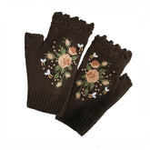 Guantes sin dedos de crochet estilo cottagecore